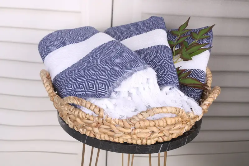 Luxury towel, 70x40 Cotton Diamond Towel, Bridal Shower Favors, Guest Towel, Personalized Gift For Him, Turkish bath towel, Turkish Bath Towel Set - 5