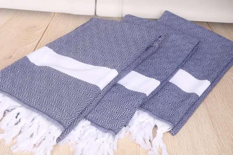 Luxury towel, 70x40 Cotton Diamond Towel, Bridal Shower Favors, Guest Towel, Personalized Gift For Him, Turkish bath towel, Turkish Bath Towel Set - 6