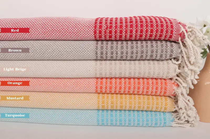 Summer Gift, 70x36 Cotton Striped Towel, Monogrammed Beach Towel, Wedding Hand Made Gift, Valentines Day Gift, Bachelorette Gifts, Best Wedding Gift - 2