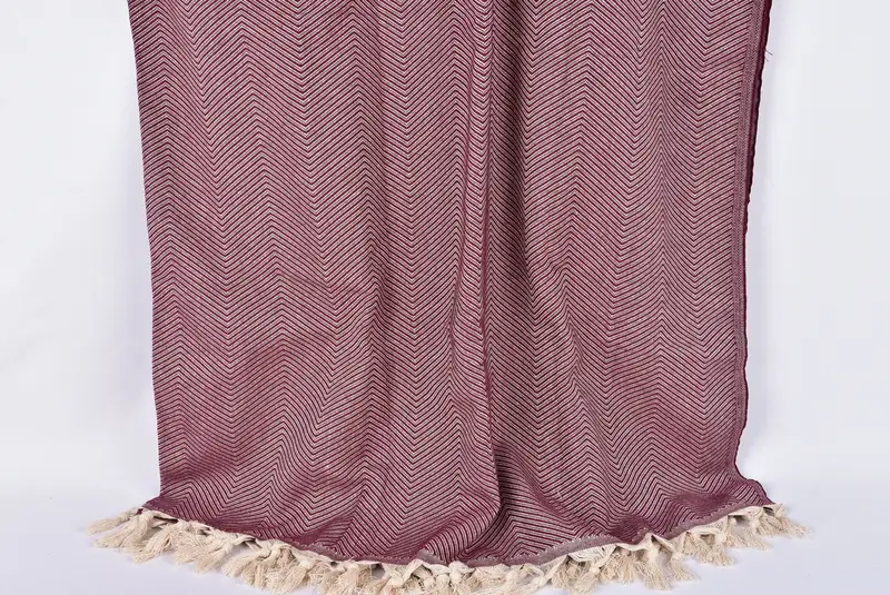 Aesthetic Blanket, Valentines Gift, Turkish Blanket, Custom Blanket, Personalized Blanket, 84x68 Cotton Zig zag Towel, Oversized Beach Towel - 8