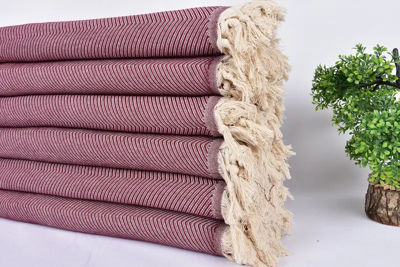 Aesthetic Blanket, Valentines Gift, Turkish Blanket, Custom Blanket, Personalized Blanket, 84x68 Cotton Zig zag Towel, Oversized Beach Towel - 3