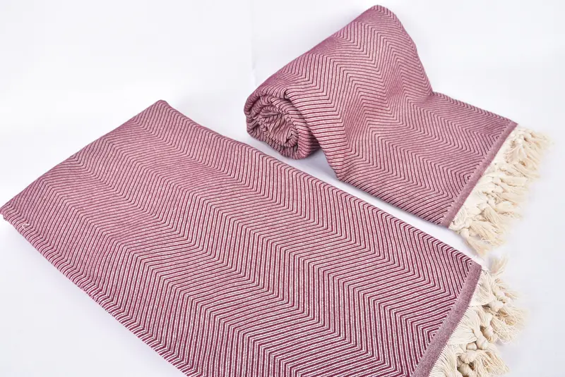 Aesthetic Blanket, Valentines Gift, Turkish Blanket, Custom Blanket, Personalized Blanket, 84x68 Cotton Zig zag Towel, Oversized Beach Towel - 7