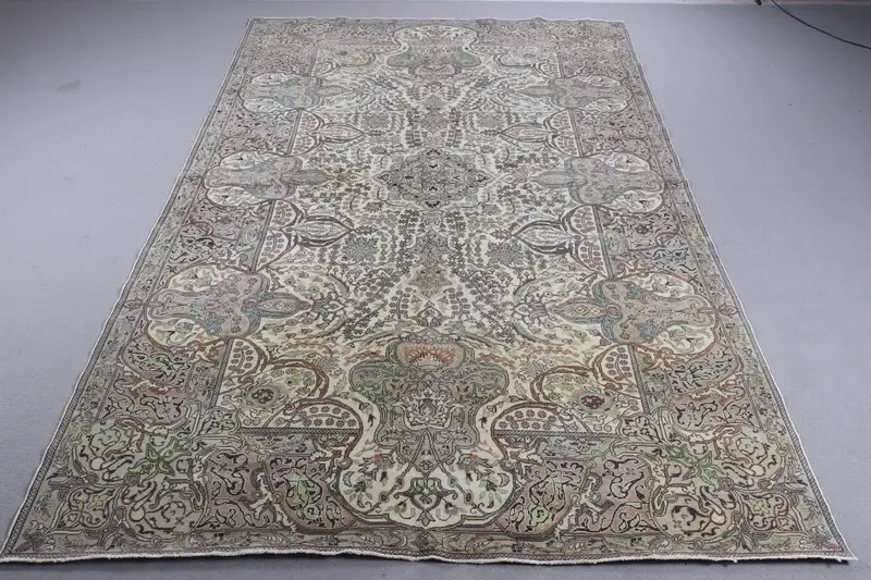 7,3 x 11,3 Fuß beige grüner Tarnteppich, schicke Heimdekoration