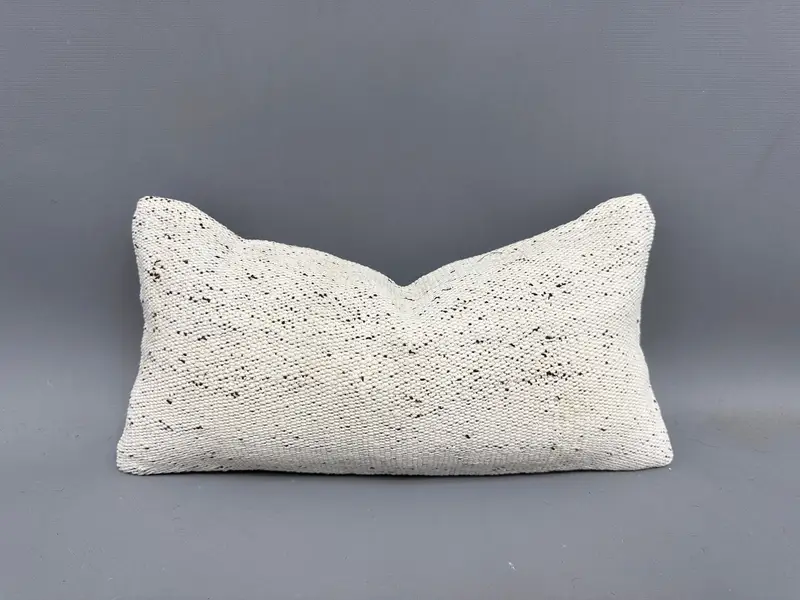 Vintage Pillow, Pillow Sham, Living Room Throw Cushion, Throw Kilim Pillow, Handmade Kilim Cushion, 8x16 Beige Cushion Case - 1