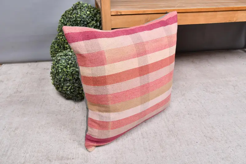 20x20 Pink Pillow Cover, Pillow for Sofa, Sofa Pillow Sham, Turkish Pillow, Bright Pillow Cover, Cushion, Rustic Pillow Case, Home Decor Pillow - 7