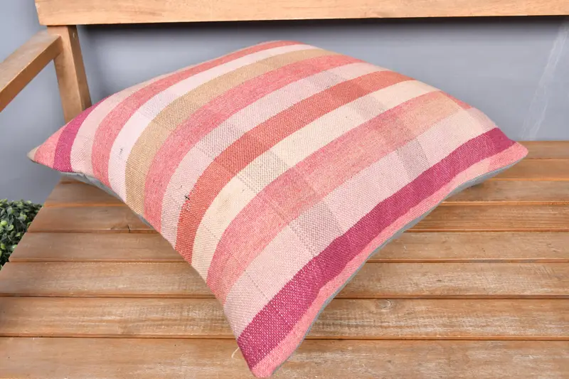 20x20 Pink Pillow Cover, Pillow for Sofa, Sofa Pillow Sham, Turkish Pillow, Bright Pillow Cover, Cushion, Rustic Pillow Case, Home Decor Pillow - 2
