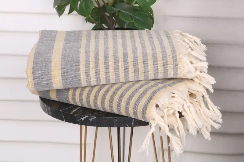 Bridal Party Gifts, Bath towel, Beach towel, Bachelorette Party Items, Towel With Name, Personalized Wedding Gift, 70x40 Cotton Striped Towel - 3