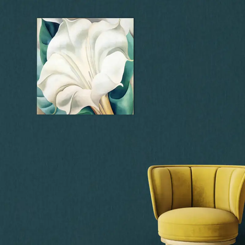 エレガントな白い花柄のガラス - モダンで豪華なデザイン