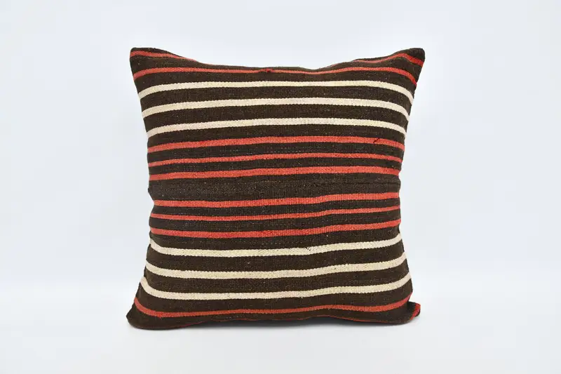 Vintage Cushion Case, Antique Pillows, Pillow for Couch, 20x20 Red Cushion Cover, Outdoor Patio Cushion Cover, Turkish Pillow, Pillow Sham - 1