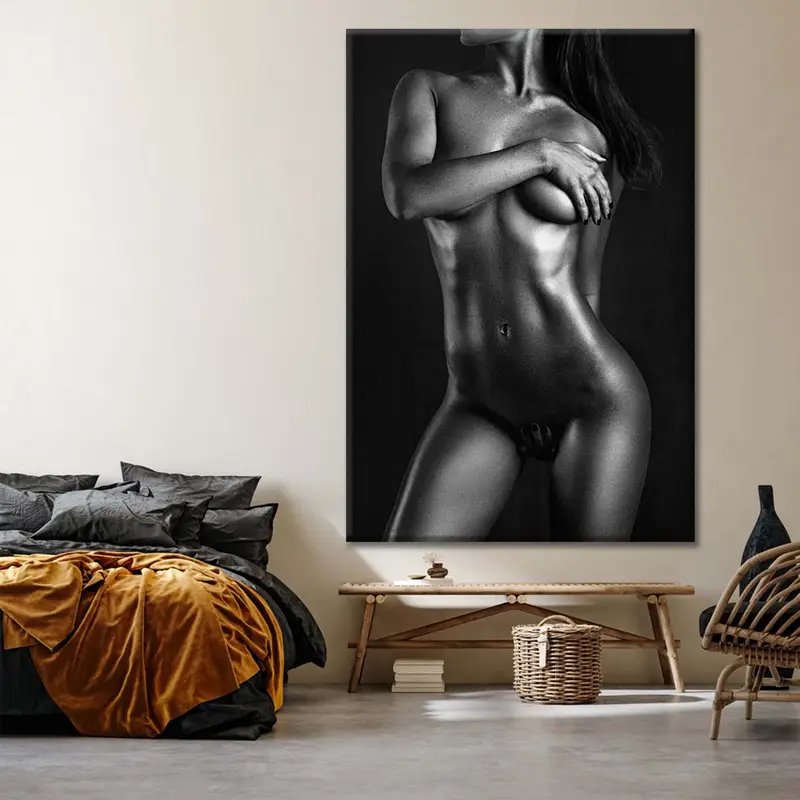 Sexy Girl Body Decor, Sexy Wall Print, Female Print, Erotic Nudity Wall Art, Erotic Nude Art, Woman Silhouette Art, Nude Woman, Mature - 8