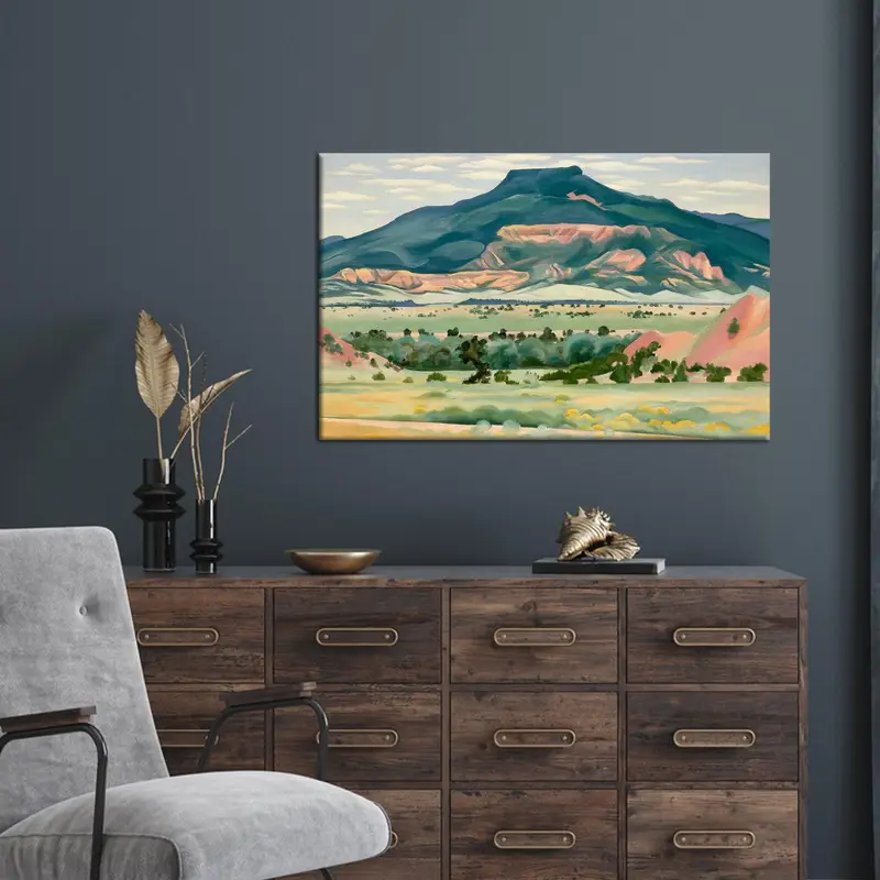 New Mexico Landscape Canvas: Nature's Serenity in Vibrant Print