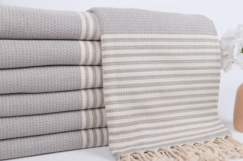 Organic Towel, Valentines Gift, Custom Wedding Gifts, Girls Weekend Favors, Home Decor Gifts, 68x40 Cotton Striped Towel, Best Beach Towel - 2