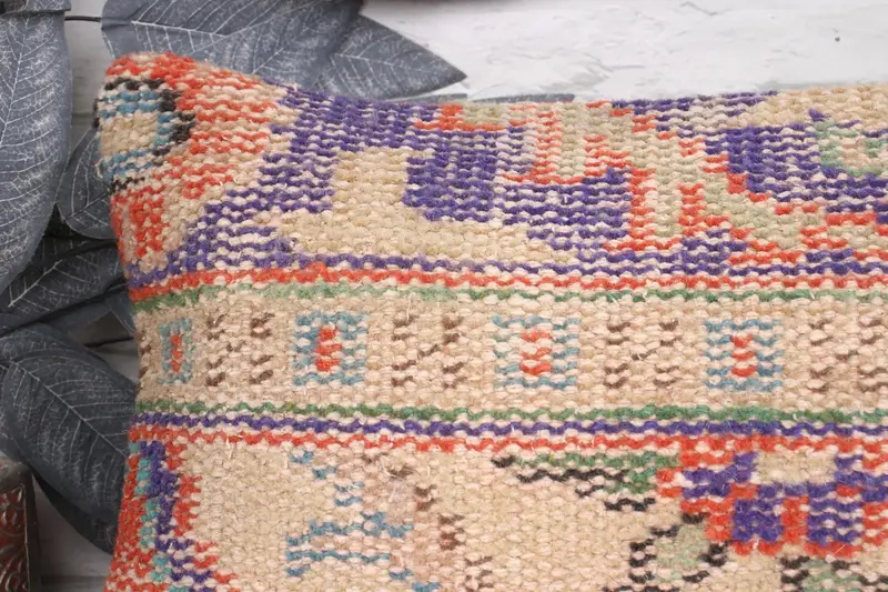 12x24 Purple Cushion Cover, Chair Pillow Case, Office Chair Pillow Cover, Antique Pillows, Vintage Pillow, Turkish Kilim Pillow, Pillow - 2