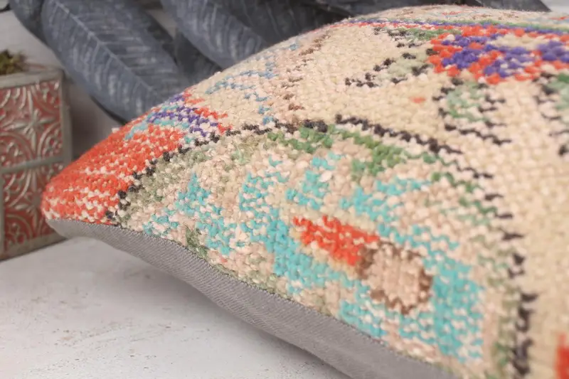 12x24 Purple Cushion Cover, Chair Pillow Case, Office Chair Pillow Cover, Antique Pillows, Vintage Pillow, Turkish Kilim Pillow, Pillow - 7