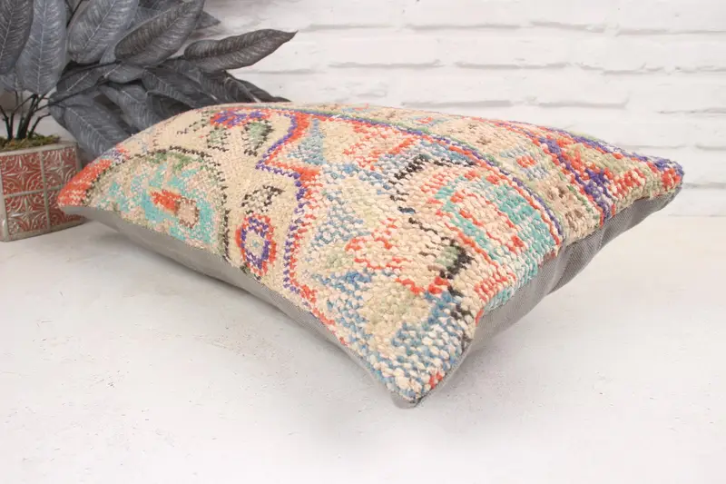 12x24 Purple Cushion Cover, Chair Pillow Case, Office Chair Pillow Cover, Antique Pillows, Vintage Pillow, Turkish Kilim Pillow, Pillow - 6