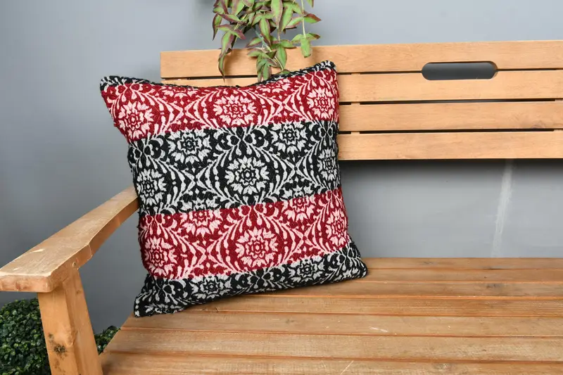 Kilim Pillow, Tribal Pillow Cover, 18x18 Red Pillow Sham, Meditation Cushion Cover, Cushion Case, Kilim Pillow Cover, Vintage Kilim Pillow - 1
