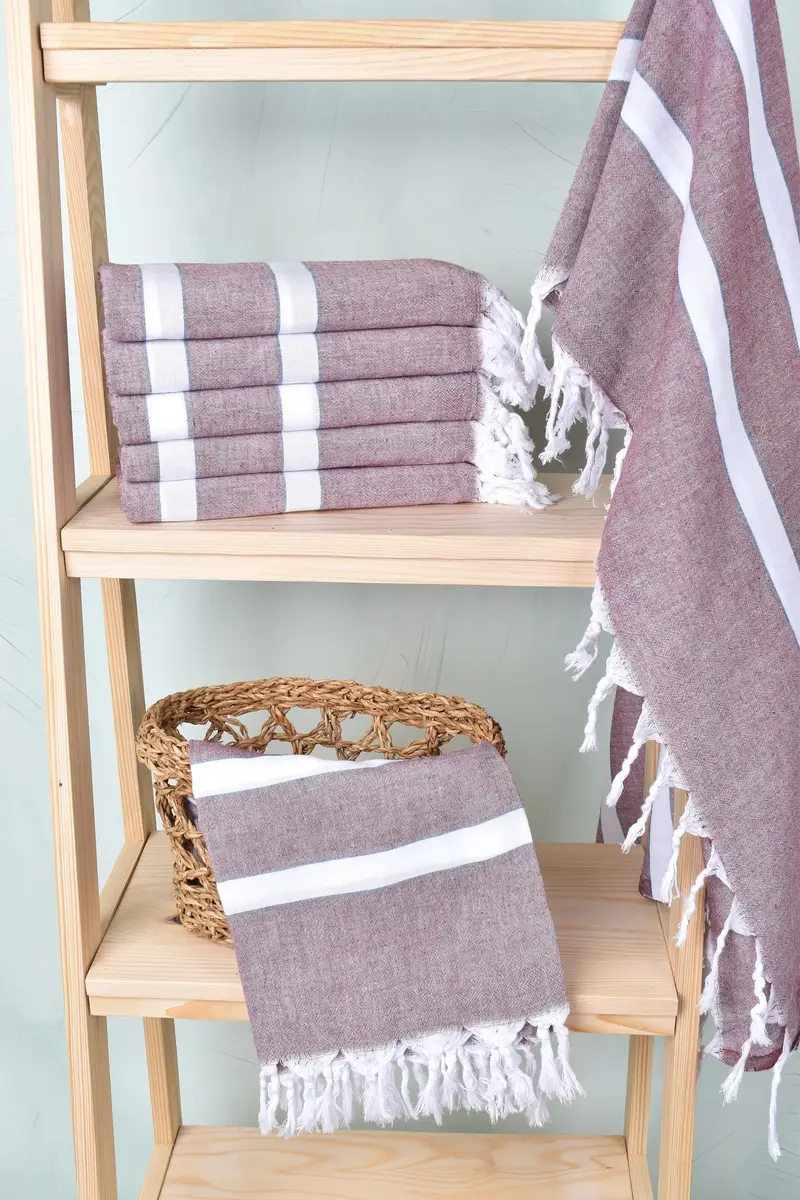 Wedding Favors, Personalized Towel, Personalized Gifts, Eco-friendly Turkish peshtemal towel, Bathroom Towel, 70x40 Cotton Striped Towel - 3