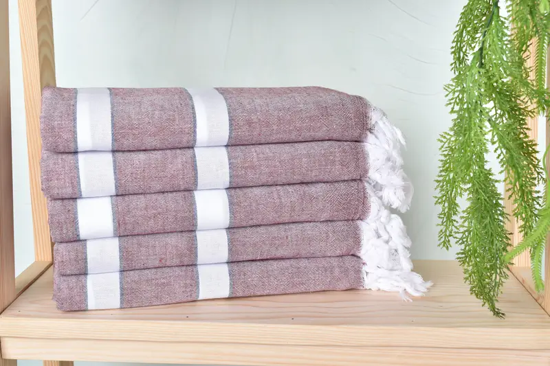 Wedding Favors, Personalized Towel, Personalized Gifts, Eco-friendly Turkish peshtemal towel, Bathroom Towel, 70x40 Cotton Striped Towel - 2