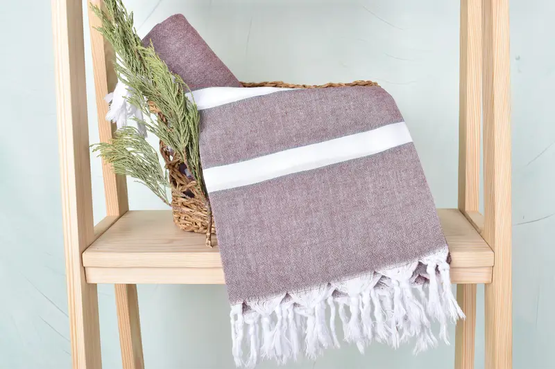 Wedding Favors, Personalized Towel, Personalized Gifts, Eco-friendly Turkish peshtemal towel, Bathroom Towel, 70x40 Cotton Striped Towel - 4