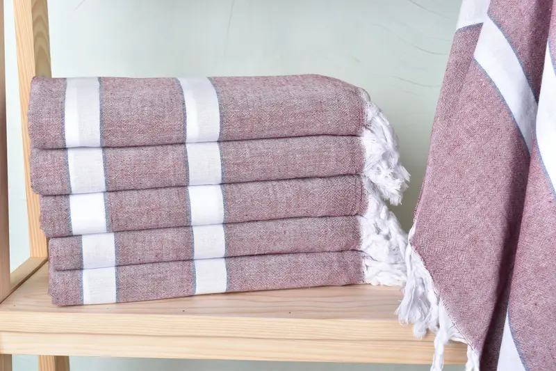 Wedding Favors, Personalized Towel, Personalized Gifts, Eco-friendly Turkish peshtemal towel, Bathroom Towel, 70x40 Cotton Striped Towel - 1