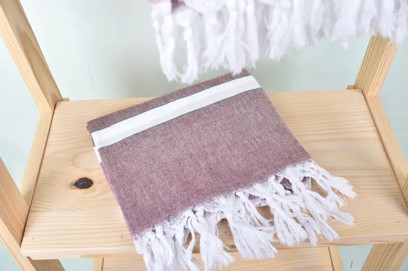 Wedding Favors, Personalized Towel, Personalized Gifts, Eco-friendly Turkish peshtemal towel, Bathroom Towel, 70x40 Cotton Striped Towel - 5