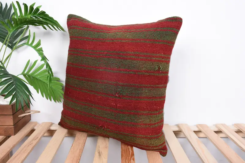 Gift Pillow, Christmas Pillow Sham, Pillow Sham, Home Decor Pillow, Interior Designer Pillow, Indoor Pillow, 20x20 Red Cushion, Accent Throw Pillow - 5