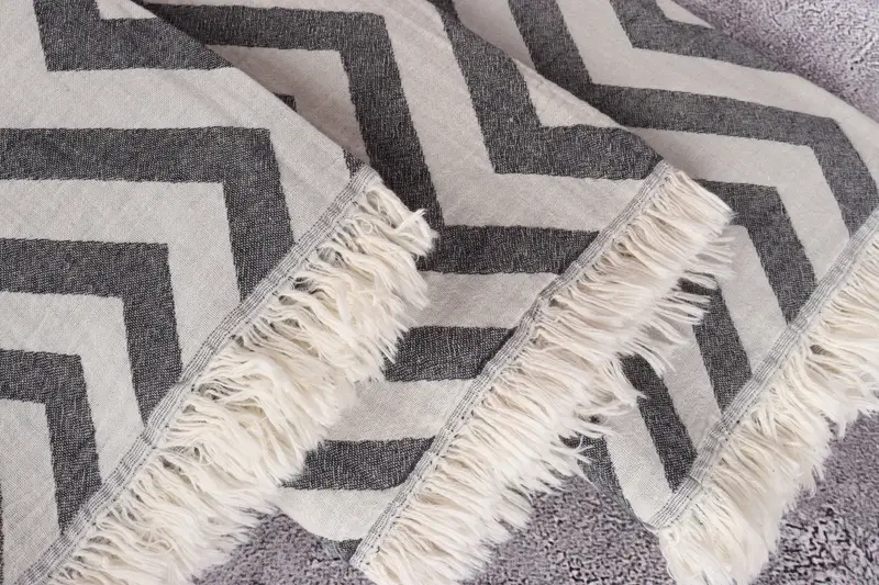 Cotton towel, Spa Gift Towel, Home Decor Towel, Scarf Towel, 70x40 Cotton Zigzag Design Towel, Personalized Gift, Gift For Her, Bridesmaid Towel - 5