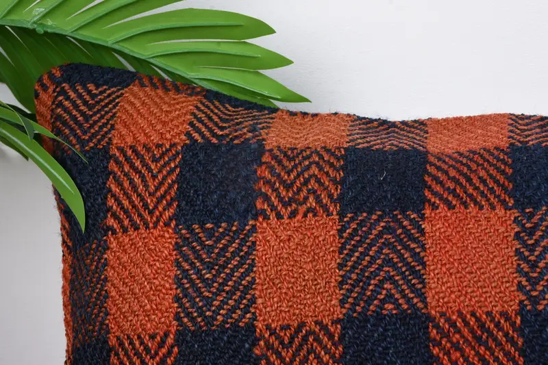 Vintage Kilim Pillow, Bench Cushion Cover, Ethnic Pillow, Home Decor Pillow, Interior Designer Pillow, 12x24 Orange Pillow, Pillow Cover - 2