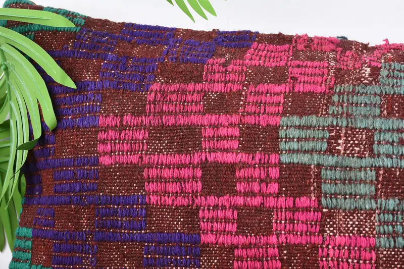 Turkish Pillow, Kilim Pillow Cover, 16x36 Pink Cushion Cover, Retro Cushion Case, Pillow Case, Yoga Pillow Sham, Antique Pillows - 2