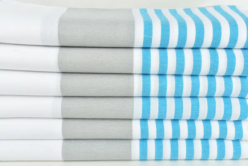 Housewarming Gift, Monogrammed Turkish Towel, Pool Towels, 70x40 Cotton Striped Towel, Turkish bath towel, Employee Gifts, Personalized Beach Towel - 2