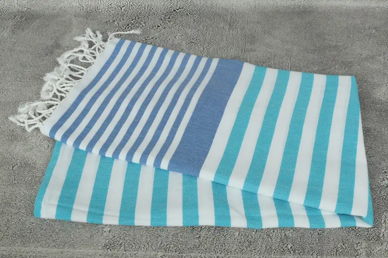 68x36 Cotton Striped Towel, Decorative Towel, Turkish beach towel, Quick-dry peshtemal, First Wedding Anniversary Gift, Bridal Gifts, Gift For Him - 6