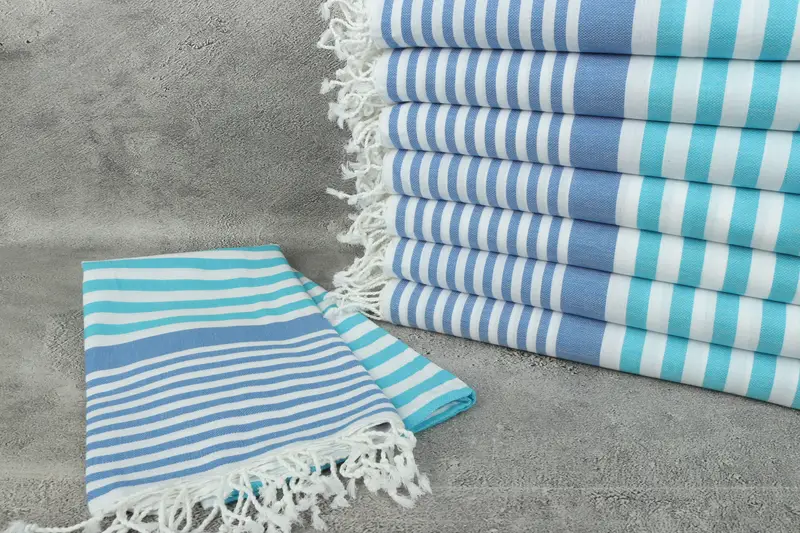 68x36 Cotton Striped Towel, Decorative Towel, Turkish beach towel, Quick-dry peshtemal, First Wedding Anniversary Gift, Bridal Gifts, Gift For Him - 2