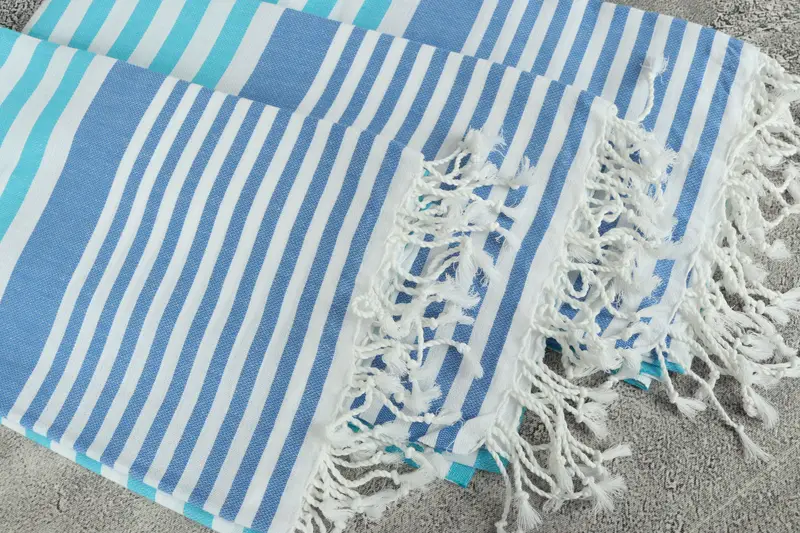 68x36 Cotton Striped Towel, Decorative Towel, Turkish beach towel, Quick-dry peshtemal, First Wedding Anniversary Gift, Bridal Gifts, Gift For Him - 5