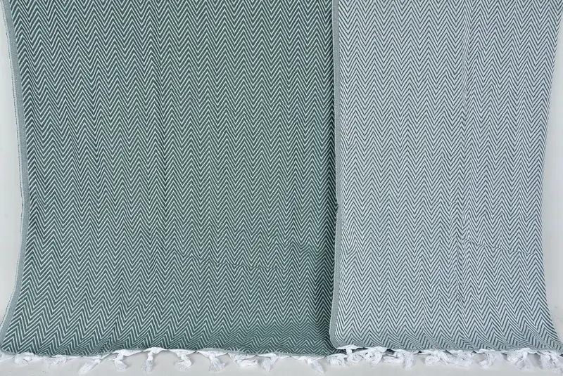 Wedding Gift Customized Blanket, Turkish Blanket, 96x80 Cotton Chevron Towel, Bridesmaid Gifts, Woven Blanket, Bridal Shower Favor, Shower Curtain - 7