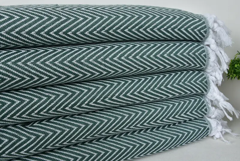 Wedding Gift Customized Blanket, Turkish Blanket, 96x80 Cotton Chevron Towel, Bridesmaid Gifts, Woven Blanket, Bridal Shower Favor, Shower Curtain - 3