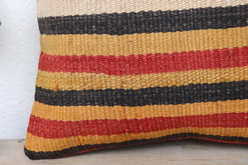 12x12 Red Cushion Cover, Pillow Sham, Antique Pillows, Interior Designer Pillow, Crochet Pattern Cushion Cover, Turkish Kilim Pillow - 3