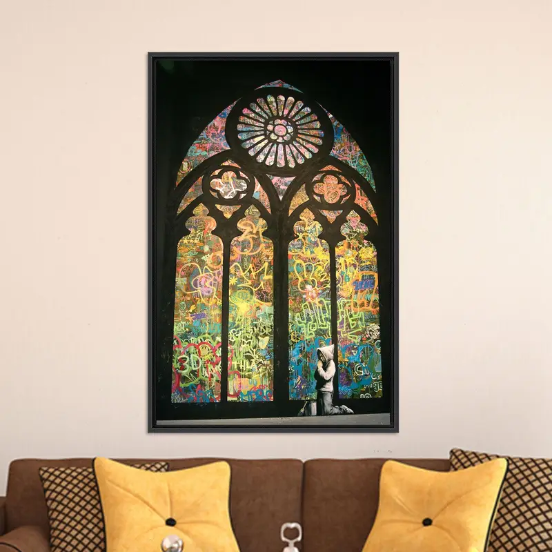 Urban Art Canvas: Banksy Boy Graffiti-Druck für moderne Dekoration