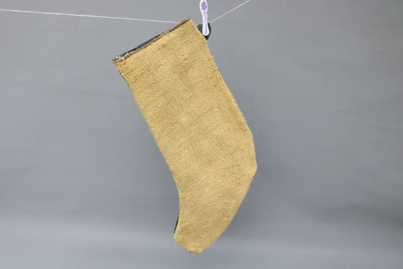 Kahverengi ve Bej 9 İnç Noel Süs Çorabı, Şenlikli Tatil Dekoru