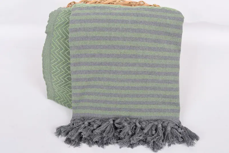 Gift For Wedding Day, Unique Gift, Turkish Blanket, Monogram Blanket, Custom Blanket, 104x80 Cotton Diamond Towel, Shower Curtain, Organic Throw - 5