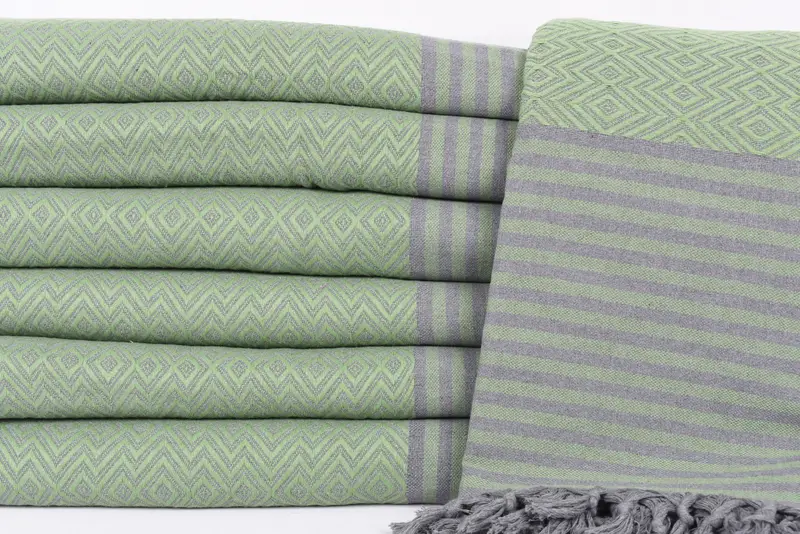 Gift For Wedding Day, Unique Gift, Turkish Blanket, Monogram Blanket, Custom Blanket, 104x80 Cotton Diamond Towel, Shower Curtain, Organic Throw - 2
