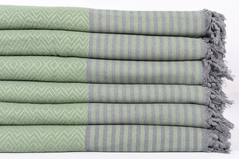 Gift For Wedding Day, Unique Gift, Turkish Blanket, Monogram Blanket, Custom Blanket, 104x80 Cotton Diamond Towel, Shower Curtain, Organic Throw - 3