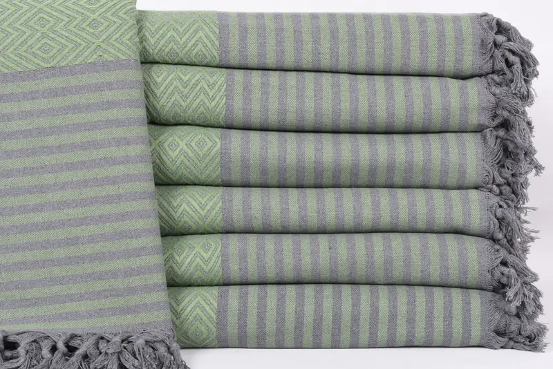 Gift For Wedding Day, Unique Gift, Turkish Blanket, Monogram Blanket, Custom Blanket, 104x80 Cotton Diamond Towel, Shower Curtain, Organic Throw - 1