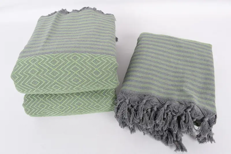 Gift For Wedding Day, Unique Gift, Turkish Blanket, Monogram Blanket, Custom Blanket, 104x80 Cotton Diamond Towel, Shower Curtain, Organic Throw - 7