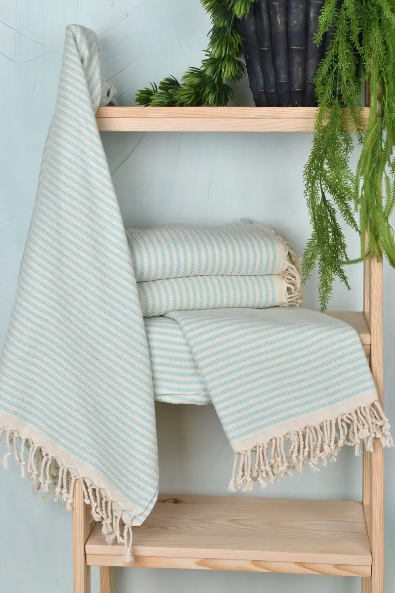 Bridesmaid Gift, Sand-free towel, Handmade Gift, Embroidery Towel, 70x40 Cotton Polka Dot Towel, Personalized Beach Towel, Embroidered Turkish Towel - 6