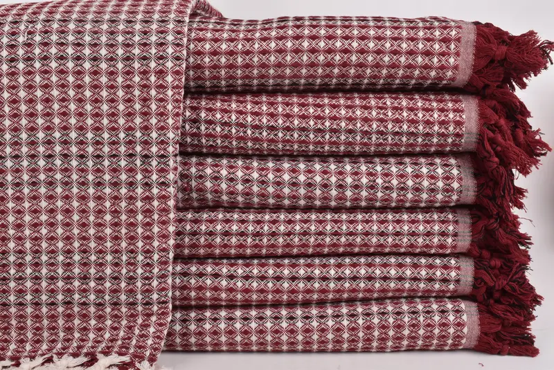 Decorative Bedspread, Bachelorette Gifts, Aesthetic Blanket, Organic Throw, 96x70 Cotton Striped Towel, Woven Blanket, Gift Boxes, Housewarming Gift - 1