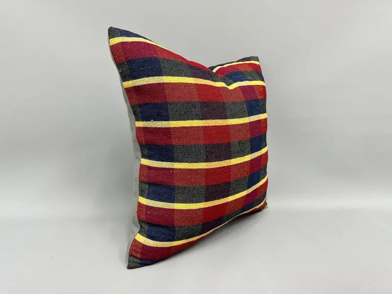 Cushion Case, Pillow for Sofa, 18x18 Red Pillow Cover, Boho Pillow Sham Cover, Outdoor Cushion, Antique Pillows, Outdoor Patio Cushion - 2