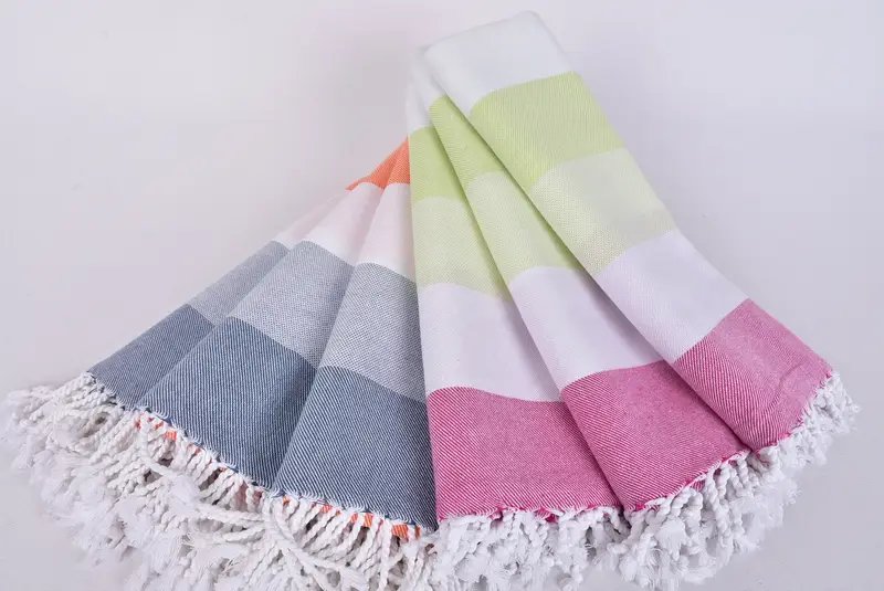 Handwoven Turkish bath towel, Custom Wedding Gifts, Gift For Her, 70x40 Cotton Striped Towel, Best Beach Towel, Customized Towels, Spa Gift Towel - 4