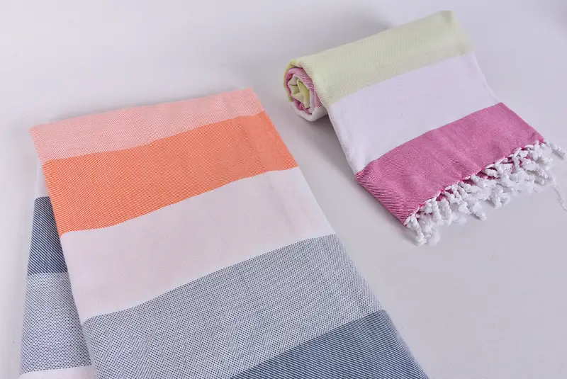 Handwoven Turkish bath towel, Custom Wedding Gifts, Gift For Her, 70x40 Cotton Striped Towel, Best Beach Towel, Customized Towels, Spa Gift Towel - 7