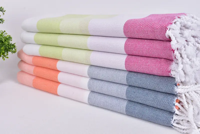 Handwoven Turkish bath towel, Custom Wedding Gifts, Gift For Her, 70x40 Cotton Striped Towel, Best Beach Towel, Customized Towels, Spa Gift Towel - 3