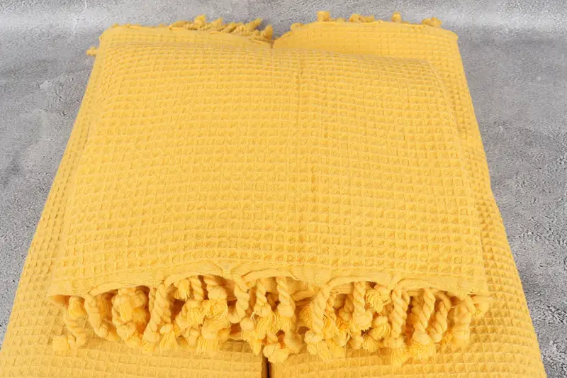 Monogram Beach Blanket, Bridesmaid Gifts, 92x68 Cotton Waffle Towel, Turkish Beach Blanket, King Size Bedspread, Monogram Blanket, Housewarming Gift - 4